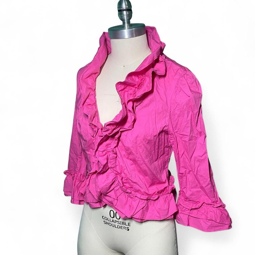 INC Pink Ruffled Women's Top - Picture 2 of 5